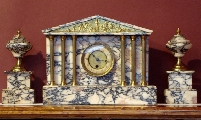 288. Marble clock with paragraph 2. decorative vases