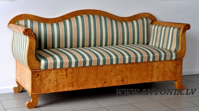 3. A Russian or Baltic karelian birch sofa