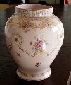 Pink vase with flowers