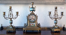 Clock with candlesticks