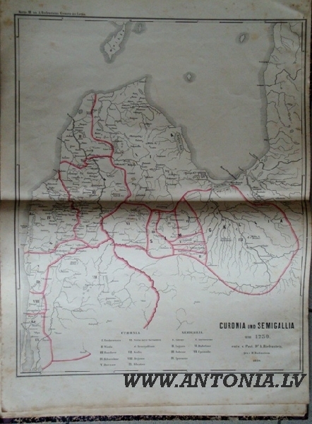 Atlas der ethnologischen Geographie des heutigen und des praehistorischen Lettenlandes, von Dr. A. Bielenstein. 