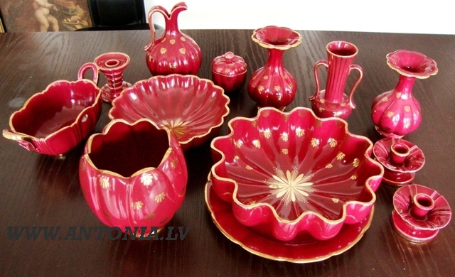 Гефле Рубин фарфоровая посуда - 12 единиц