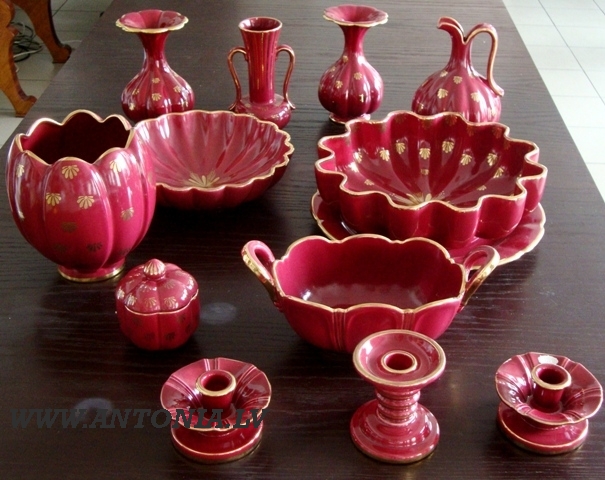 Гефле Рубин фарфоровая посуда - 12 единиц