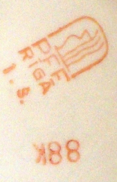 Vase with black stripes