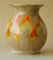Vase with orange mottling